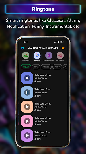 Wallpaper 4k & phone ringtones Screenshot 3