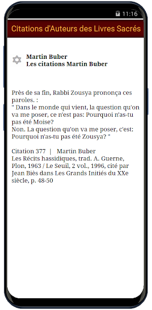 Citation auteurs livres Sacrés Screenshot 2