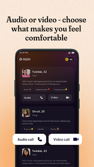 Eaze : Talk & Feel better Screenshot 2