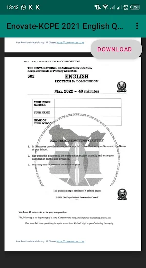 Enovate CBC and KCPE Resources Screenshot 1