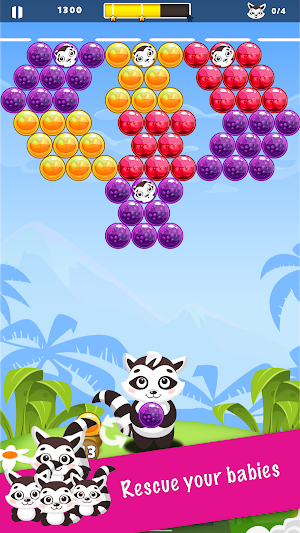 Raccoon Rescue - Bubble Shooter Puzzle Game screenshot 3