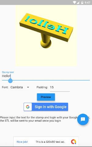 Stamp STL Maker Screenshot 0
