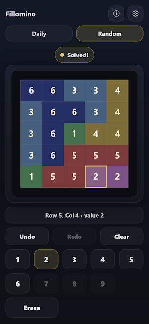 Fillomino - Region Puzzle Screenshot 1