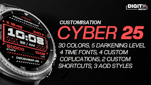 Cyber 25 Digital Watch Face Screenshot 2