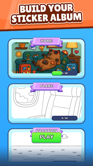 Capybara Puzzle: Sticker Merge Screenshot 2