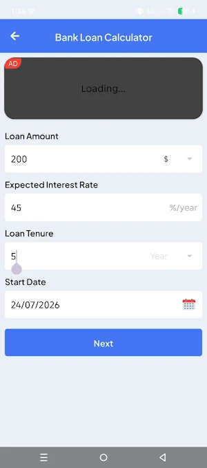 Loan EMI Calculator Screenshot 1