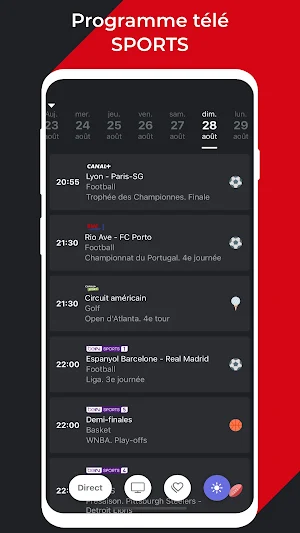 Programme TV Sportif & alertes Screenshot 0