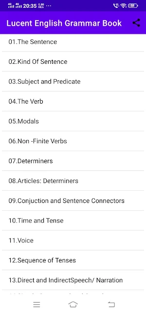 Lucent English Grammar Book Screenshot 1