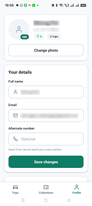 Aru Cabs Driver App Screenshot 1