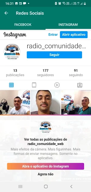 Rádio comunidade web Screenshot 3