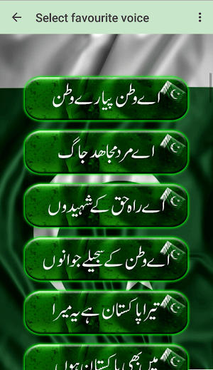 Pakistani Milli Naghmay (National Songs) Screenshot 0