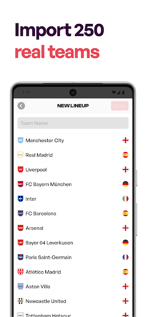 MyLineups - Lineup Builder Screenshot 3
