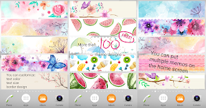 Sticky Memo Notepad *Watercolor* Free Screenshot 0