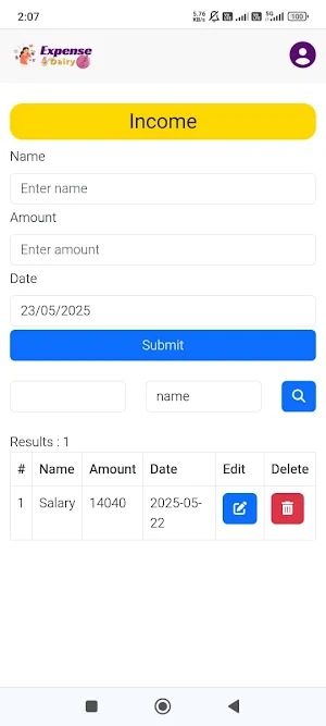 Expense Diary Screenshot 3