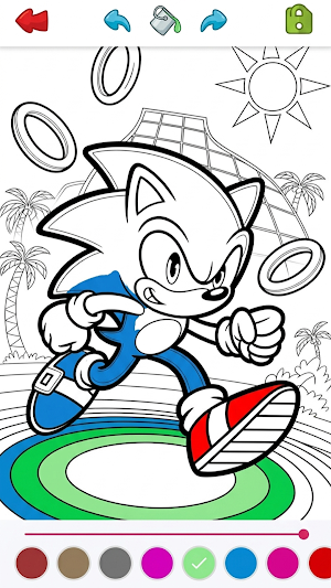 The Cartoon Soni Coloring Book Screenshot 1
