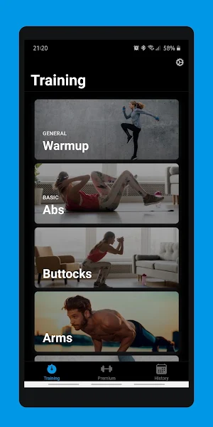 Entrena - Home Workout (Exercises & Routines) Screenshot 1