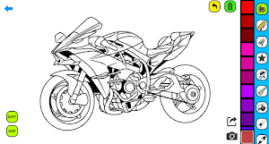 Ninja Motorbike Coloring Pages Screenshot 0