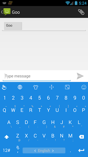 Keyboard Theme Flat Azure Screenshot 0