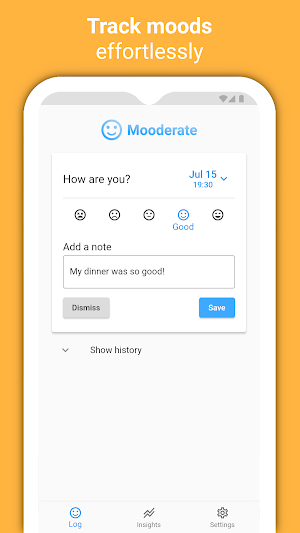 Mooderate: Daily Mood Tracker Screenshot 0
