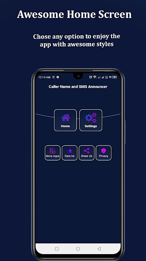 Caller Name and SMS Announcer Screenshot 0