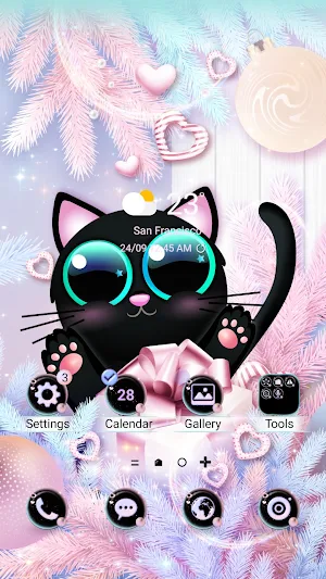 Blue Eye Black Cat - Wallpaper Screenshot 0