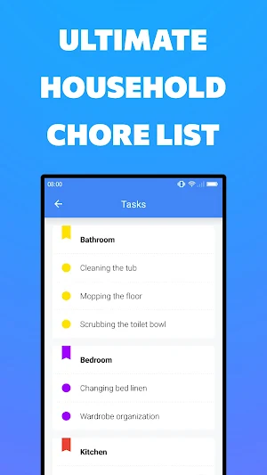 Household chores schedule app Screenshot 1