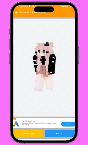 Aesthetic Skin for MinecraftPE Screenshot 2
