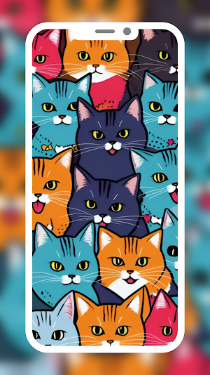 Cute Cat Cartoon Wallpaper HD Screenshot 0
