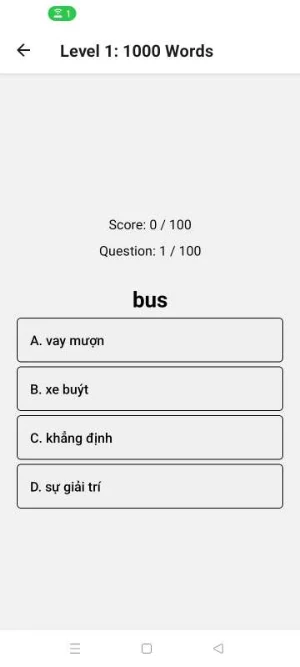 English Vocabulary Practice Screenshot 2