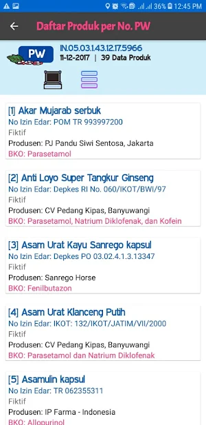 BPOM e-Public Warning Obat Tradisional Screenshot 2