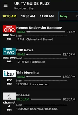 UK TV Guide (1000+Channels) Screenshot 2