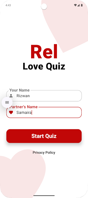 Rel Love Quiz Screenshot 1