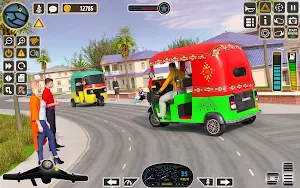 Modern Rickshaw Driver Game 3D Screenshot 2