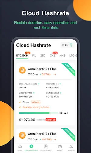 Bitdeer-Cloud Mining Services Screenshot 1