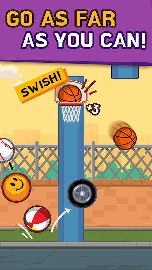 Flying Hoops - Dunk the flappy ball! Screenshot 3
