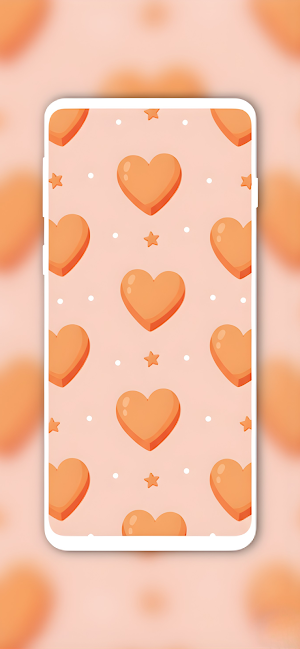 Cute Preppy Orange Wallpaper Screenshot 2