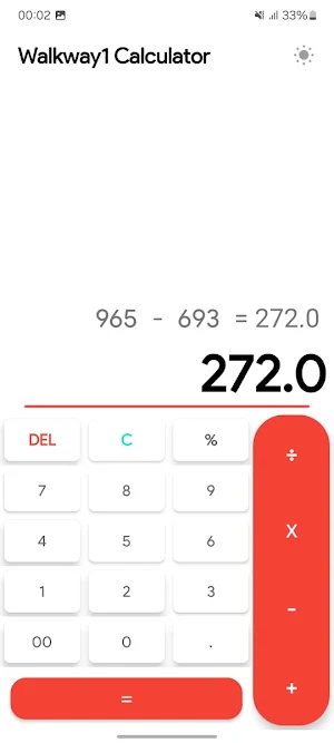 Walkway1 Calculator Screenshot 1