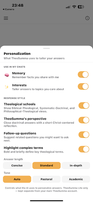 TheoSumma Lite: Christian AI Screenshot 3