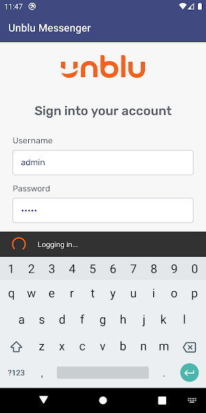 Unblu Messenger Screenshot 1