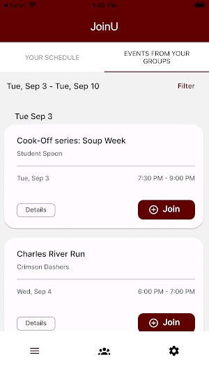 JoinU @Harvard Screenshot 3