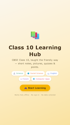 Class 10 Learning Hub Screenshot 0