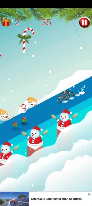 سانتا المتزلج Slider Santa Screenshot 2