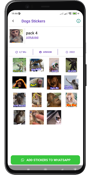 monkey stickers Screenshot 2
