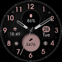 Elegant Black Sleek Watch Face