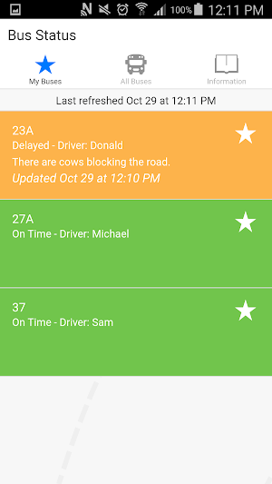 Eaglerock Bus Status Screenshot 3