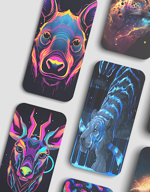 Neon Animals Wallpapers Screenshot 1