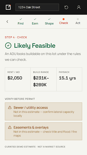 LotFoundry: ADU Calculator Screenshot 2