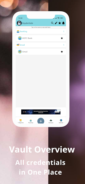 Keydentials: Password Manager Screenshot 1