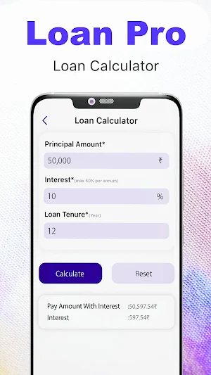 Loan Pro : Loan EMI Calculator Screenshot 2