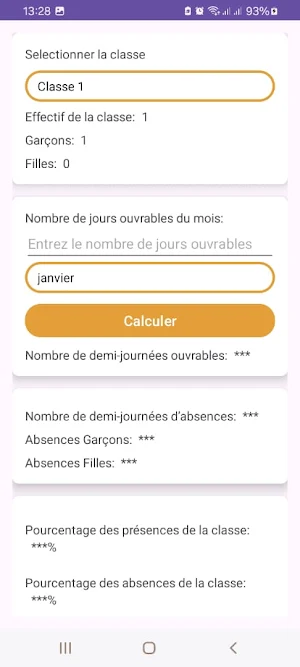 Registre de présence Screenshot 3